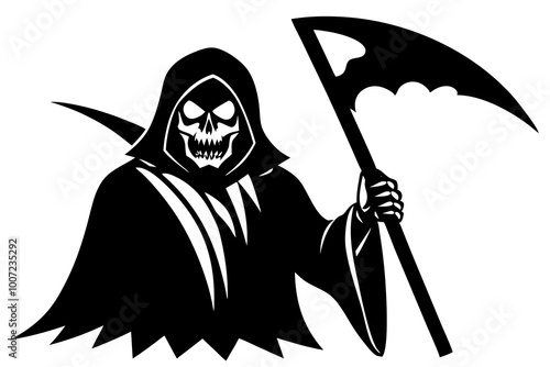 reaper with a skull and bones