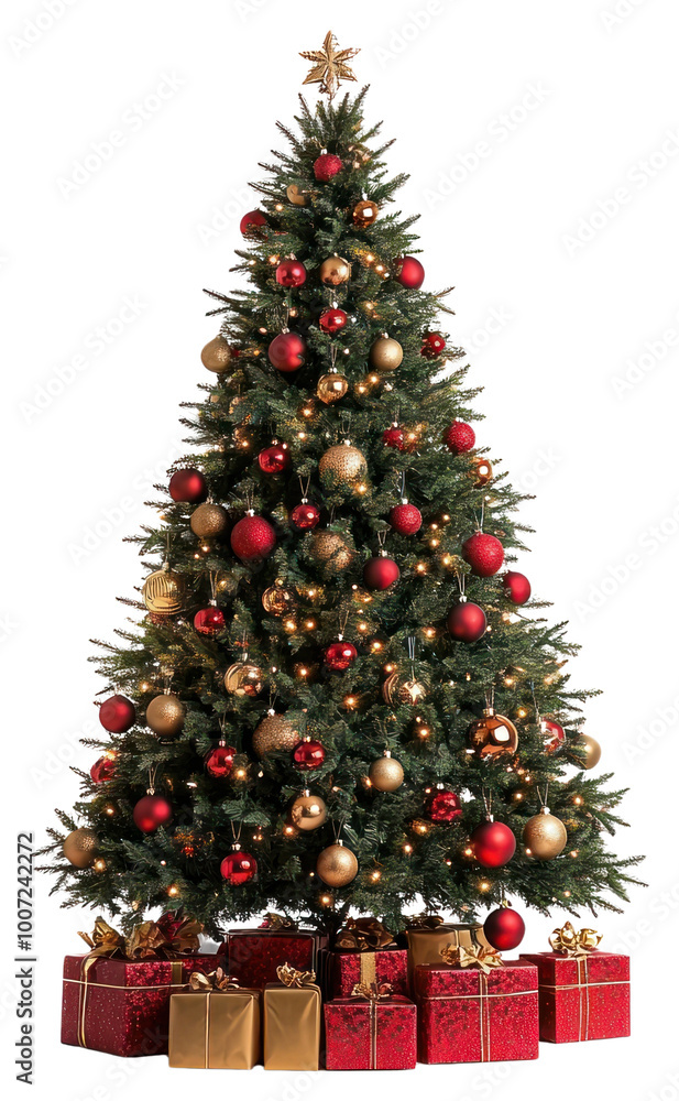 PNG Festive Christmas tree with gifts PNG Festive Christmas tree with gifts