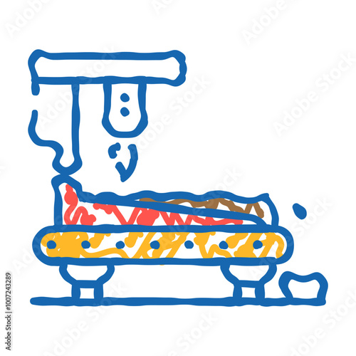 sinter plant steel production doodle icon sketch vector. sinter plant steel production sign. isolated symbol illustration