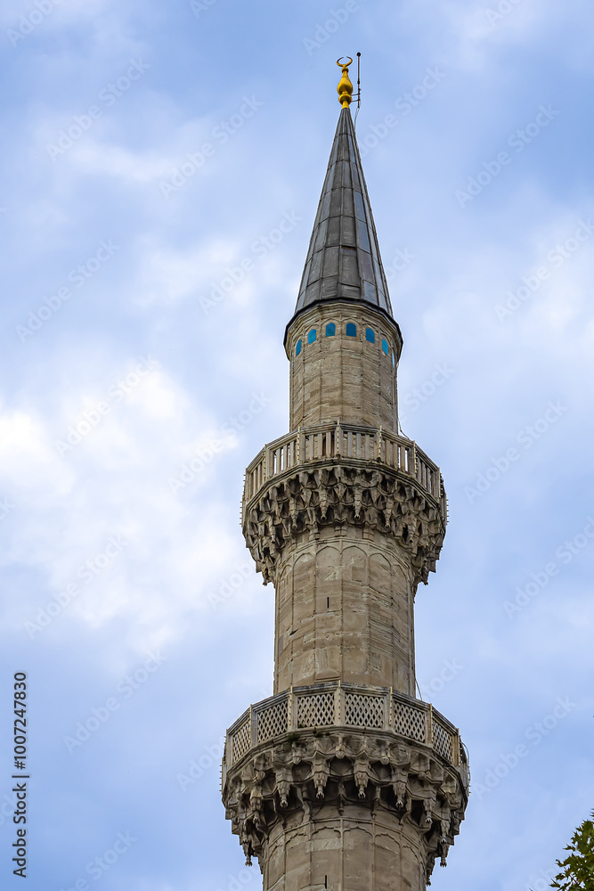 Architectural fragments of famous Suleymaniye Mosque (from 1557) - Ottoman imperial mosque located on the Third Hill of Istanbul. Mosque is one of the best-known sights of Istanbul, Turkey. Architectural fragments of famous Suleymaniye Mosque (from 1557) - Ottoman imperial mosque located on the Third Hill of Istanbul. Mosque is one of the best-known sights of Istanbul, Turkey.