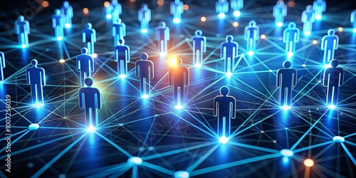 Wallpaper Mural Connected Individuals in a Glowing Network, Network, Connection, Digital Torontodigital.ca