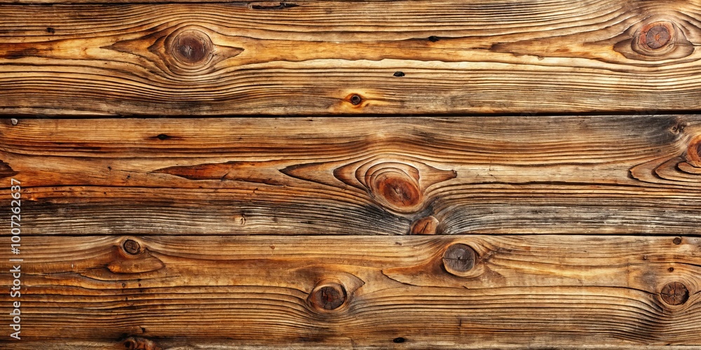 Rustic Wooden Plank with Knots and Grain, Horizontal Composition, Close-Up View, Natural Texture, Wood Grain, Wood Knots, Rustic Background Rustic Wooden Plank with Knots and Grain, Horizontal Composition, Close-Up View, Natural Texture, Wood Grain, Wood Knots, Rustic Background