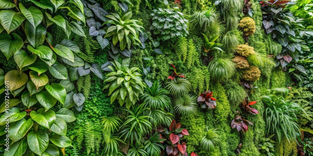 Tropical Green Wall, Lush Greenery, Vertical Garden, Natural Texture, Green Wall, Plant Wall, Vertical Gardening Tropical Green Wall, Lush Greenery, Vertical Garden, Natural Texture, Green Wall, Plant Wall, Vertical Gardening