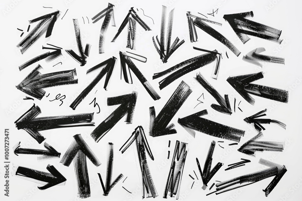 A group of arrows in various shapes and sizes A group of arrows in various shapes and sizes