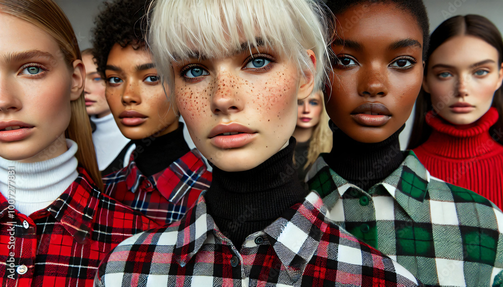 group of fashion woman in contemporary style clothing group of fashion woman in contemporary style clothing