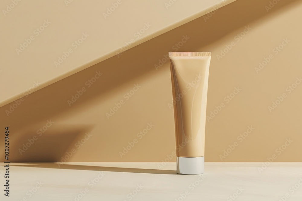 A tube of cream sits on a table, ready for use A tube of cream sits on a table, ready for use