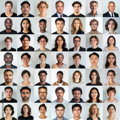 Wallpaper Mural Diverse Face Headshot Portraits Torontodigital.ca