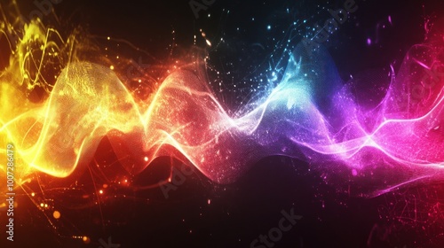 Abstract Colorful Swirling Lights