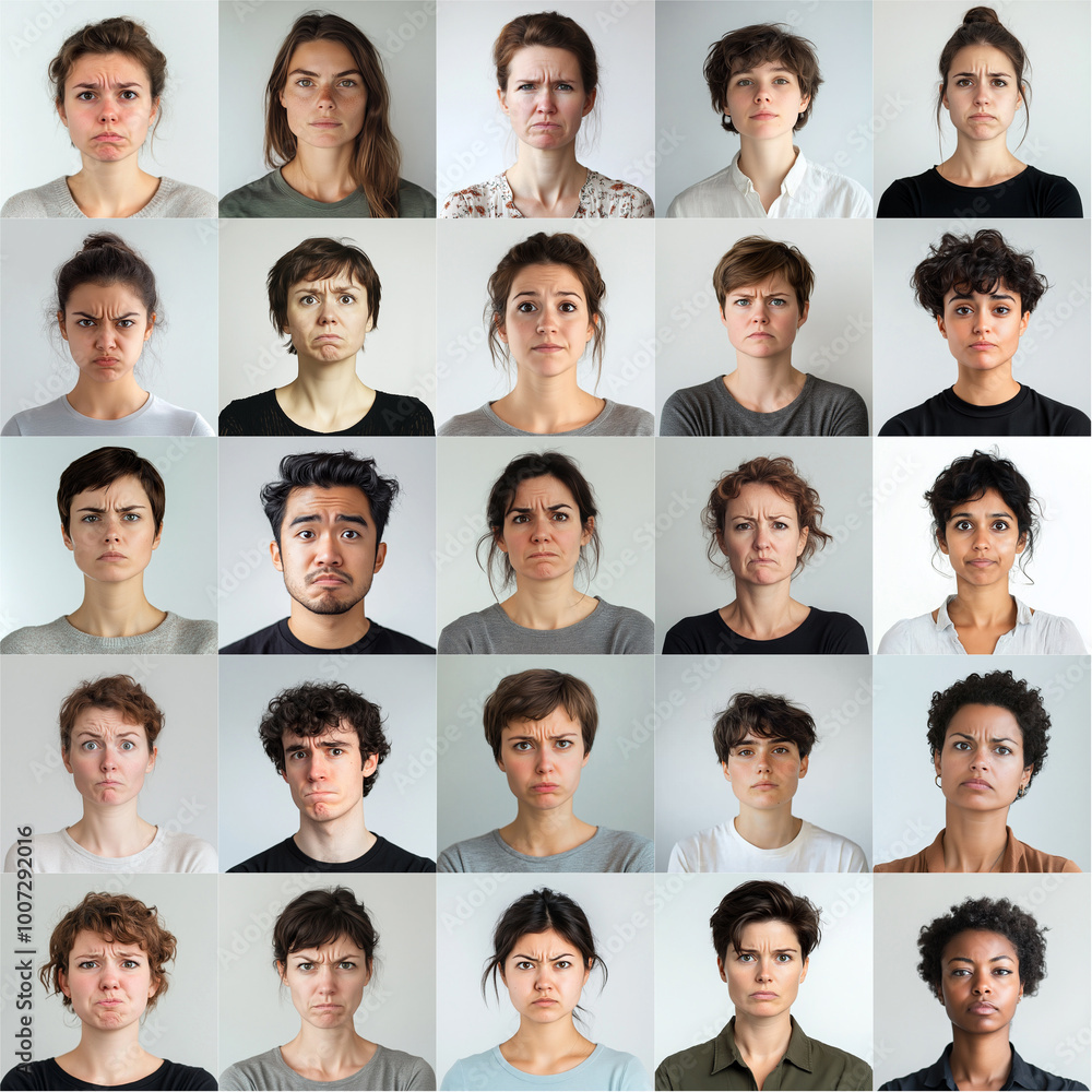 Upset Face Headshot Portraits Upset Face Headshot Portraits