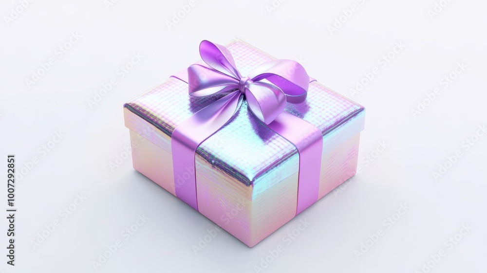 Simple and stylish gift box with a decorative ribbon Simple and stylish gift box with a decorative ribbon
