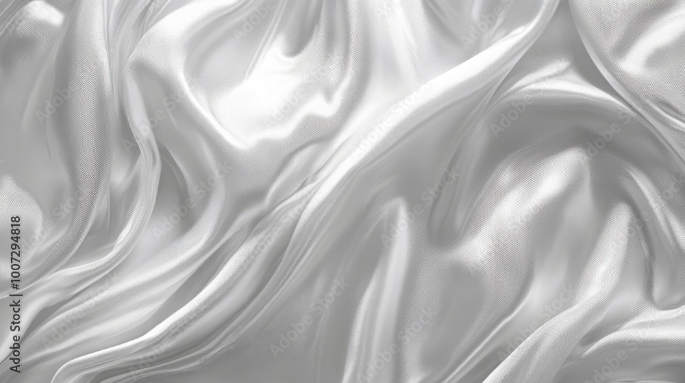 Fototapeta premium White gray satin texture that is white silver fabric silk panorama background with beautiful soft blur pattern natural. -