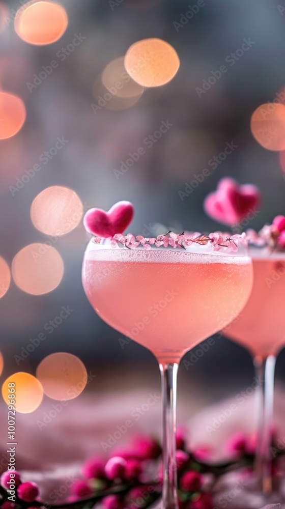 pink cocktail mimosa champagne in glasses pink cocktail mimosa champagne in glasses
