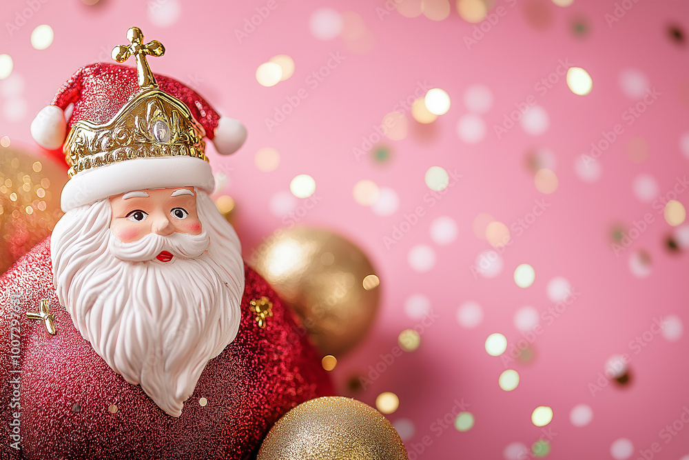 Obraz premium Festive background for Saint Nicholas Day. Copy space