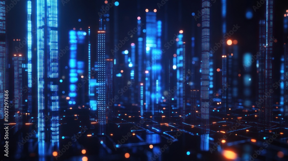 Futuristic Digital Cityscape Futuristic Digital Cityscape