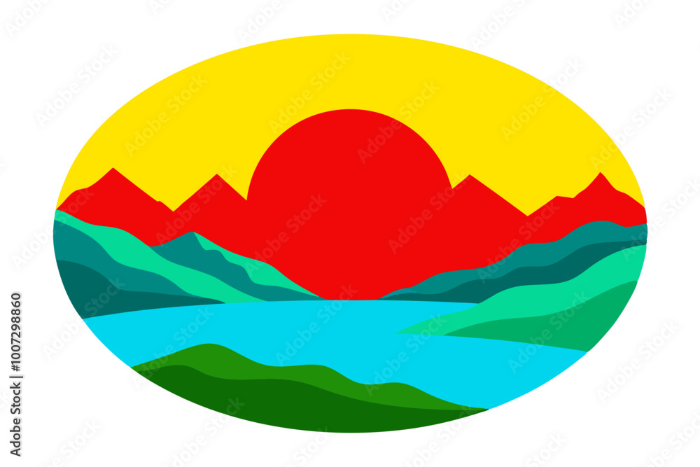 Vector Art of a Breathtaking Overlook Showcasing Scenic Mountains and Reflective Lakes
Vector Art of a Breathtaking Overlook Showcasing Scenic Mountains and Reflective Lakes