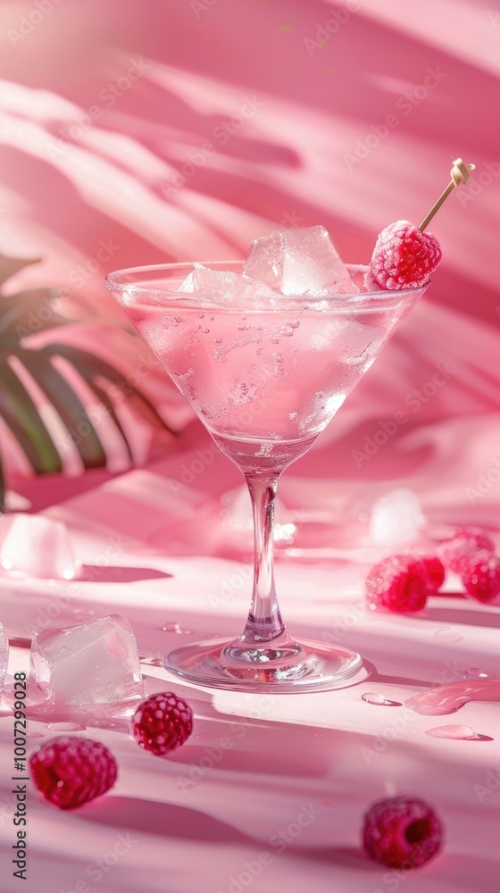 pink Martini cocktail mimosa champagne in glasses pink Martini cocktail mimosa champagne in glasses