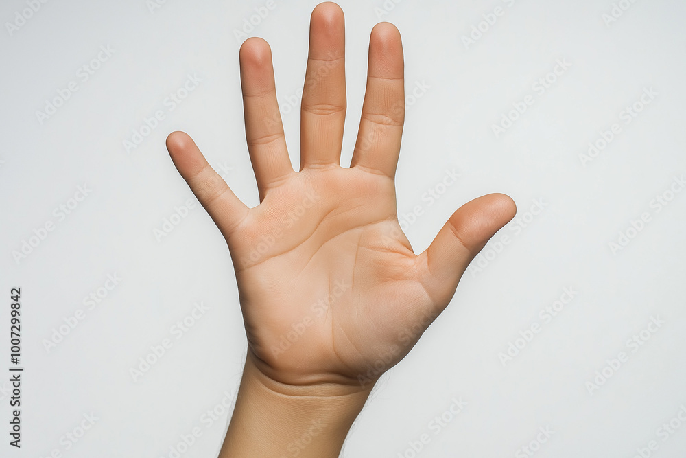 Naklejka premium Hand symbol on white background. generative