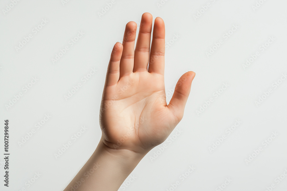 Hand symbol on white background. generative Hand symbol on white background. generative