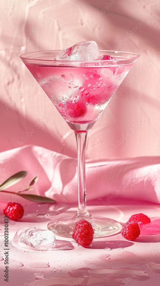 pink Martini cocktail mimosa champagne in glasses pink Martini cocktail mimosa champagne in glasses