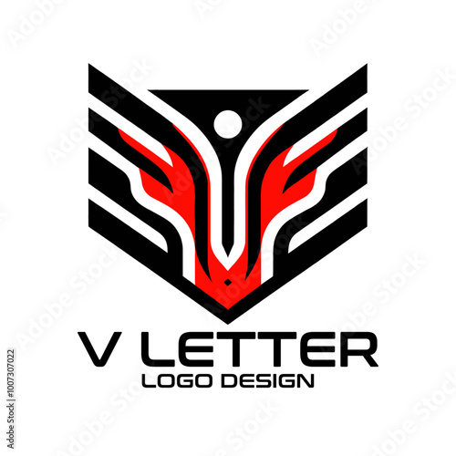 V Letter Vector Logo Design