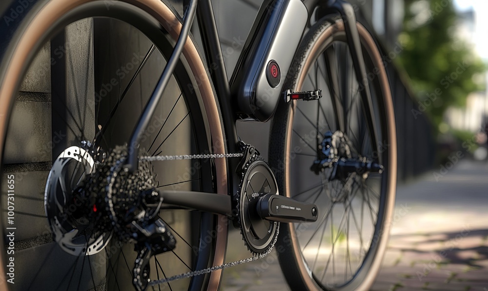 Obraz premium Advanced smart bike lock with app connectivity