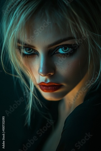 Wallpaper Mural Scary makeup for halloween party, AI generated Torontodigital.ca