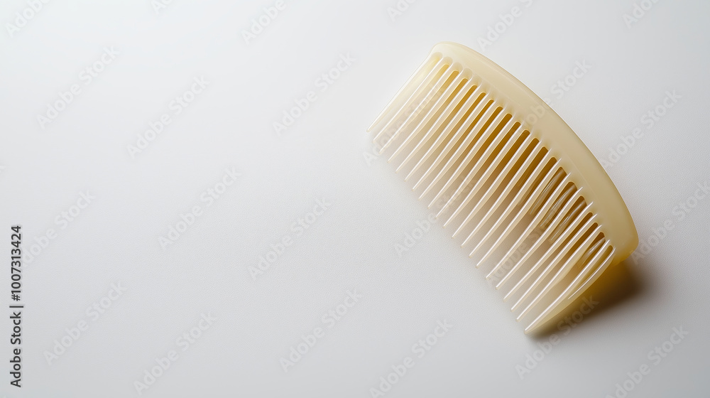 Isolated plastic comb on white background, hair care tool, personal grooming, self-care, hygiene, beauty essentials, personal care concept Isolated plastic comb on white background, hair care tool, personal grooming, self-care, hygiene, beauty essentials, personal care concept