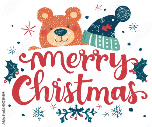 PNG Illustration typography christmas winter. photo