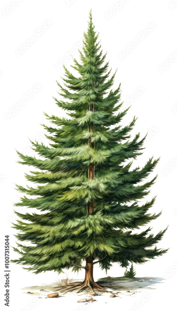 Obraz premium PNG Majestic christmas tree illustration plant evergreen.