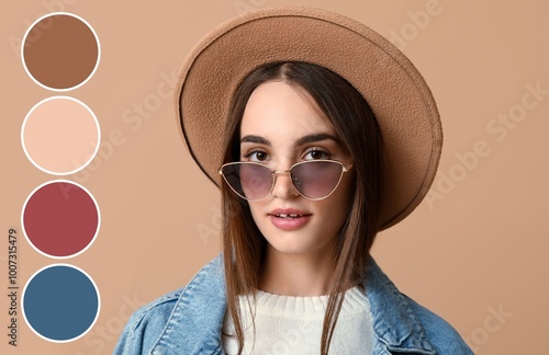Beautiful young woman weari...