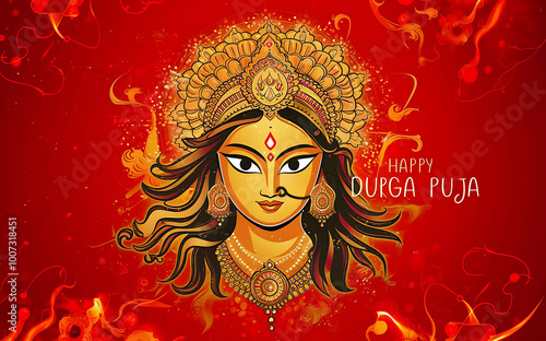 Durga puja background. Bangladeshi culture. Happy Durga puja. Minimal design.