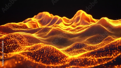 Abstract Golden Landscape