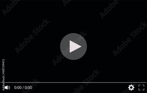 Online video player vector illustration isolated.