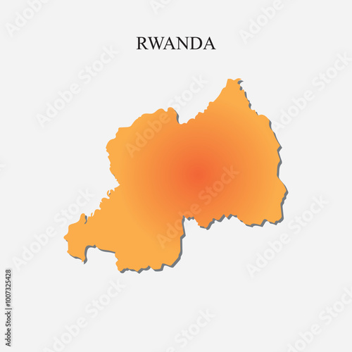 High detailed map of Rwanda