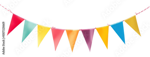 PNG Colorful festival party bunting white background clothesline celebration.