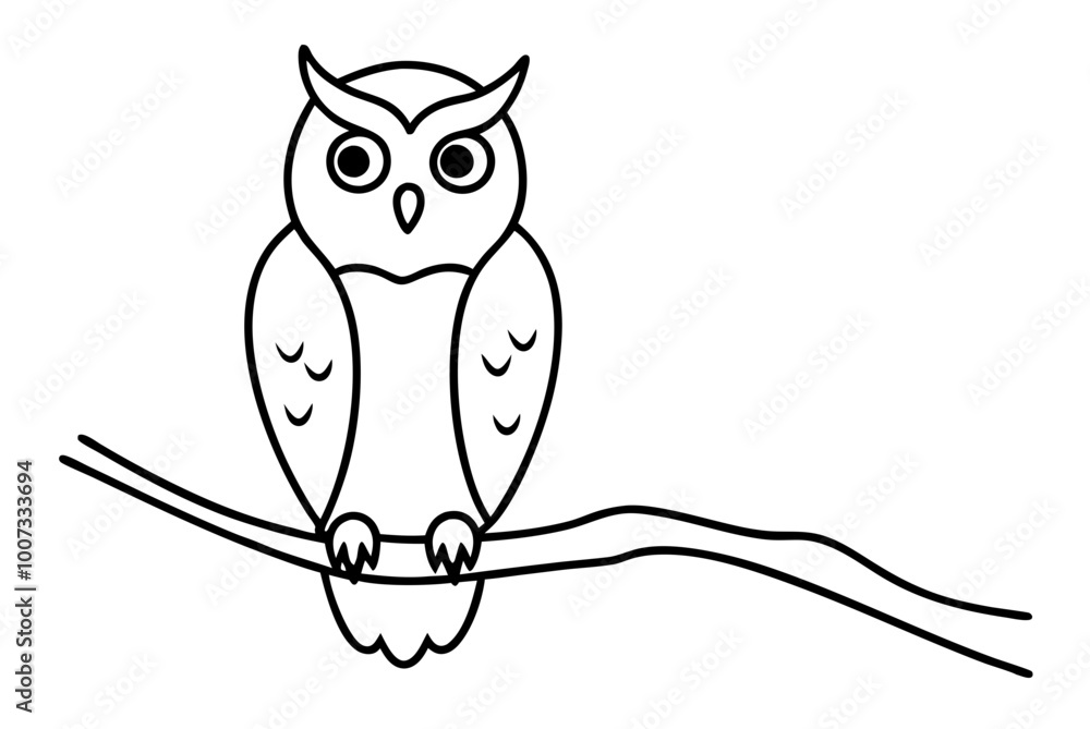 Wise Owl Perched on a Tree Limb Vector Illustration of Serenity in the Forest
Wise Owl Perched on a Tree Limb Vector Illustration of Serenity in the Forest