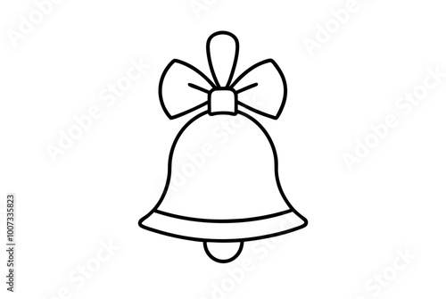 a christmas bell vector illustration festive design with a classic holiday theme
