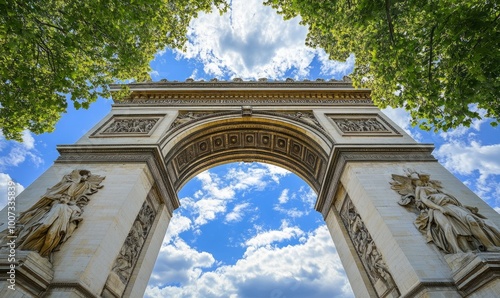 triumphe arch monument in paris photo