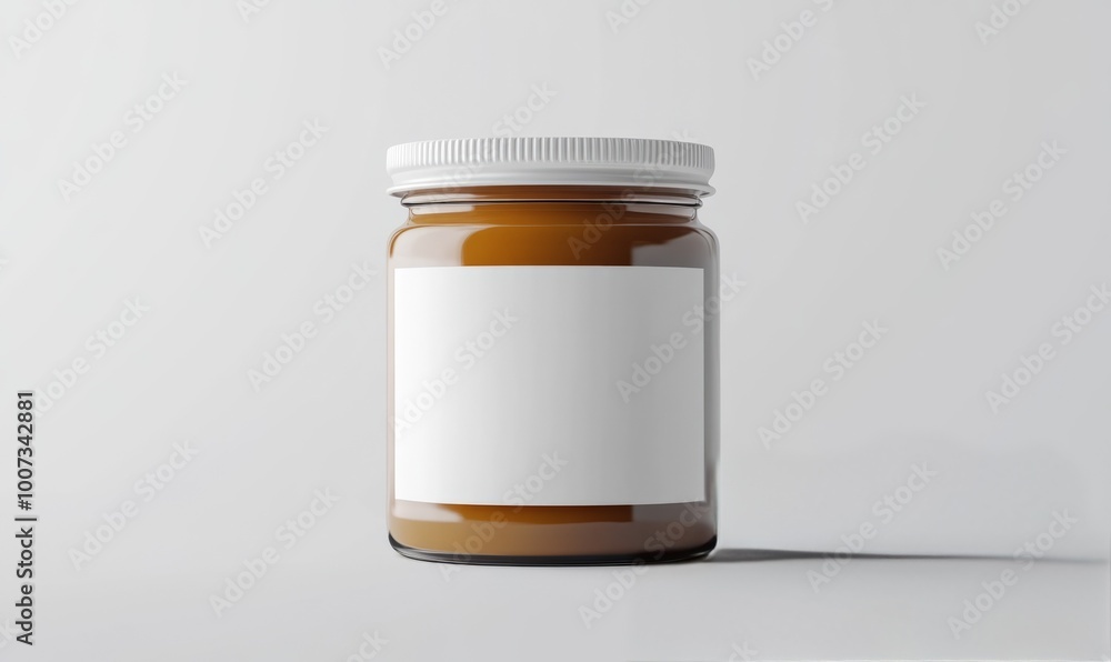 Perspective Jar Label Mockup Perspective Jar Label Mockup