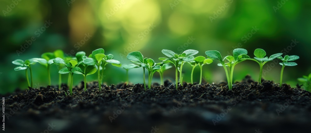Young plants thrive in springs rich soil Young plants thrive in springs rich soil
