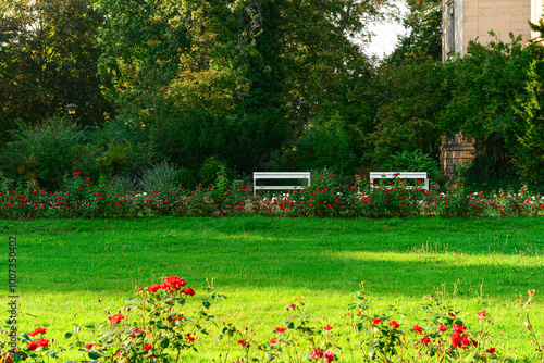 View of park with benches, ...