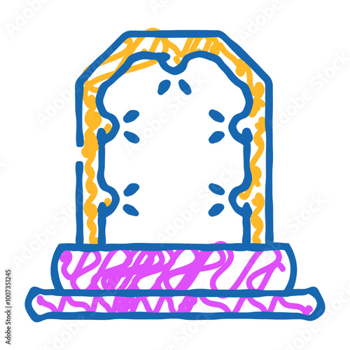 decontamination shower nuclear energy doodle icon sketch vector. decontamination shower nuclear energy sign. isolated symbol illustration