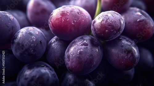 Close-up of fresh purple gr...