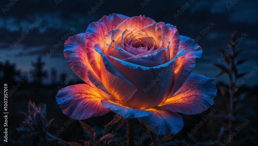Captivating Rainbow Rose Comes to Life in Crystal Clear Detail Captivating Rainbow Rose Comes to Life in Crystal Clear Detail