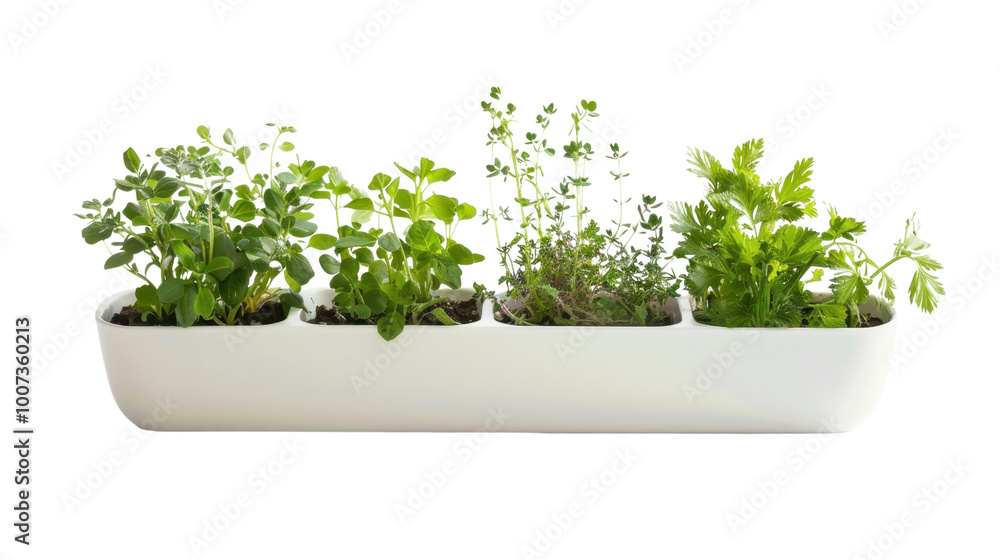 Fototapeta premium Plant pot on white background