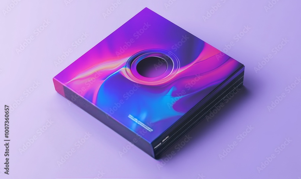Realistic DVD case mockup with vibrant cover art Realistic DVD case mockup with vibrant cover art