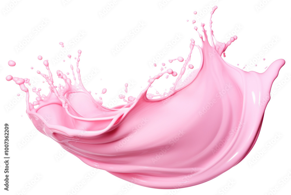 Pink cream splash on white background. Pink cream splash on white background.