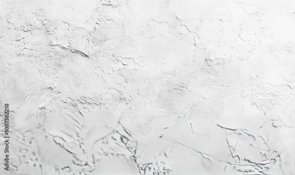 Fototapeta premium White Grunge Stucco Texture Wallpaper. Premium Light Grey Background with copy-space.