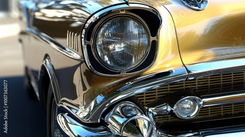 Classic Car Headlight Detail