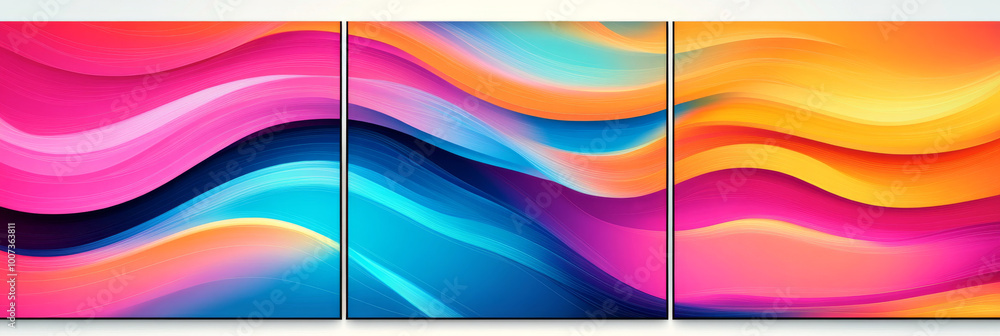 Fototapeta premium Abstract colorful wave pattern background